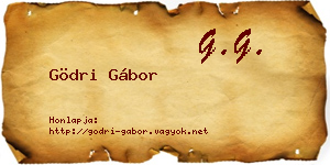 Gödri Gábor névjegykártya