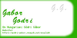 gabor godri business card