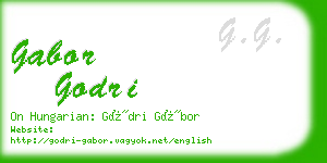gabor godri business card